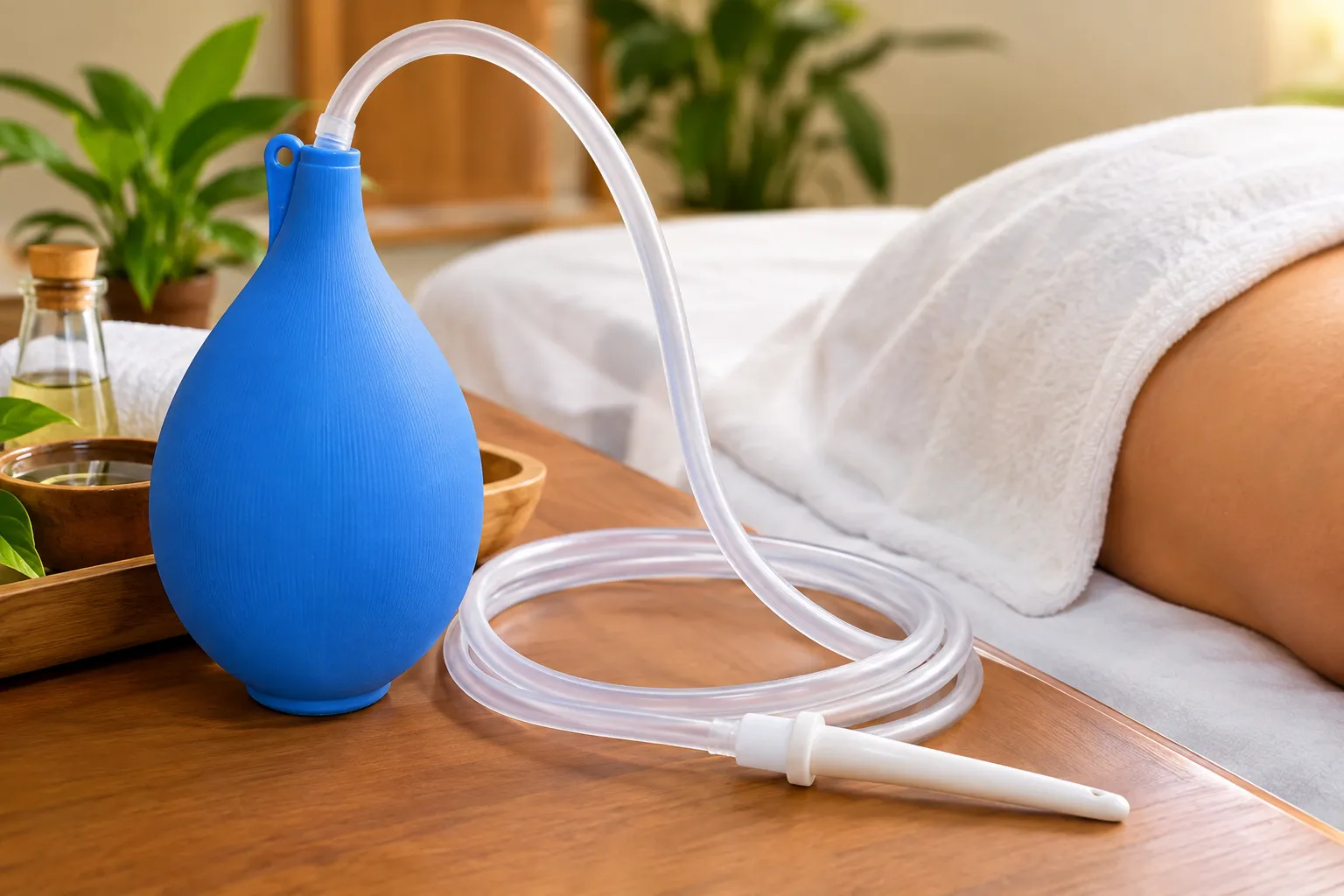 Enema with Medicated Powder